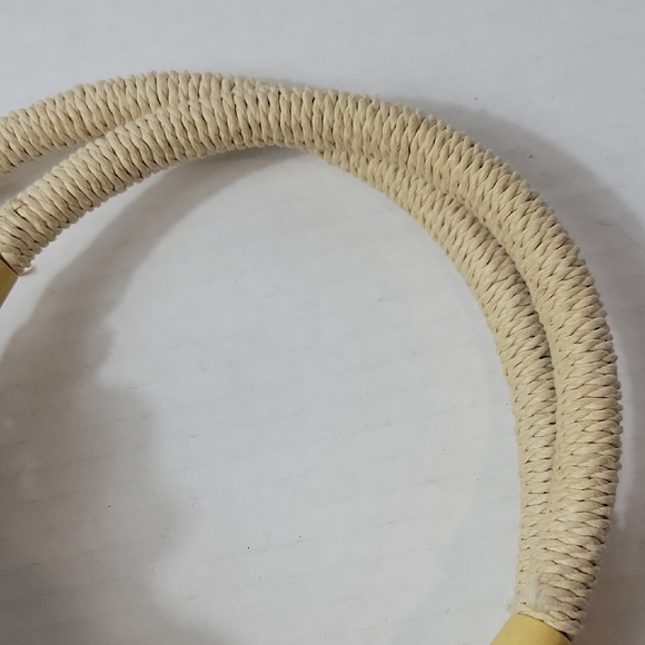 Straw Woven Cherry Embroidered Crossbody Bag in Natural - Picture 11 of 13